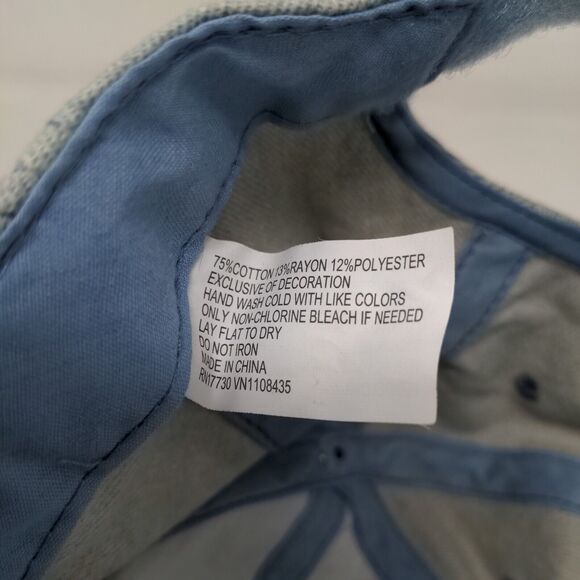 Unbranded Girl's Strapback Hat Blue Adjustable Fuzzy LOVE Logo Cotton Blend - Picture 8 of 8